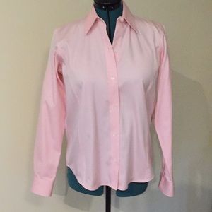 Liz Claiborne no-iron pink buttondown blouse